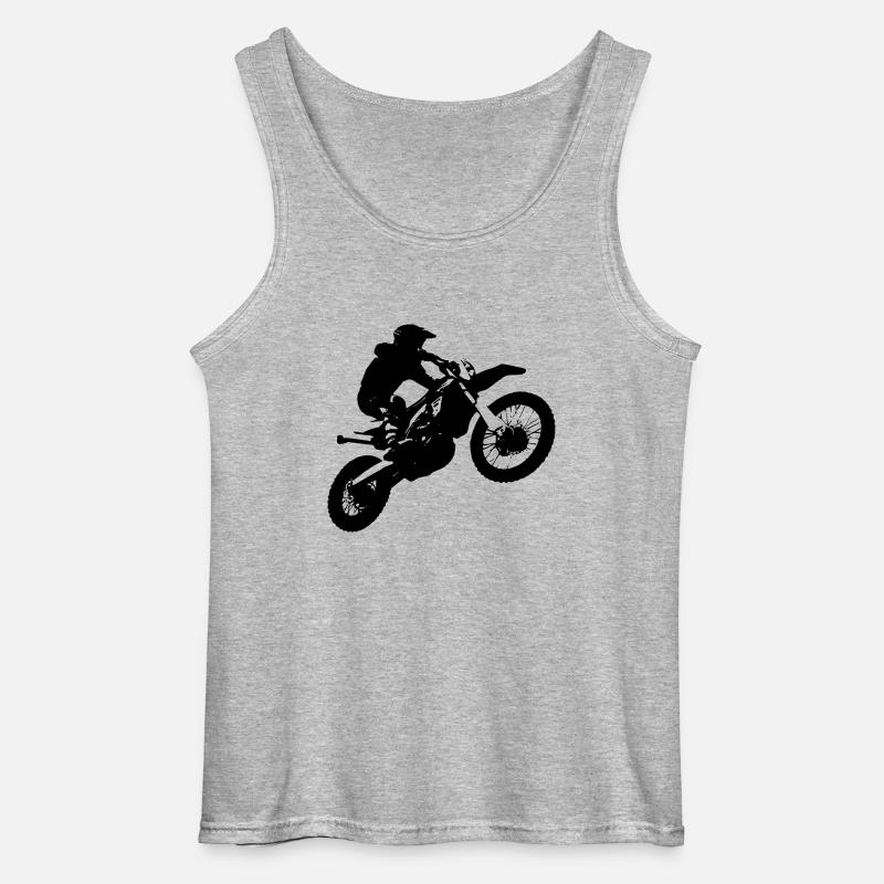 Enduro motocross - Canotta da uomo Gildan - grigio melange