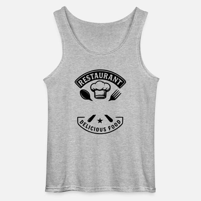 Restaurant leckeres Essen - NAME - Gildan Männer Tank Top - Grau meliert