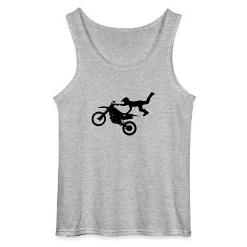 motorcyclist - Gildan Men’s Tank Top - sports grey - Front