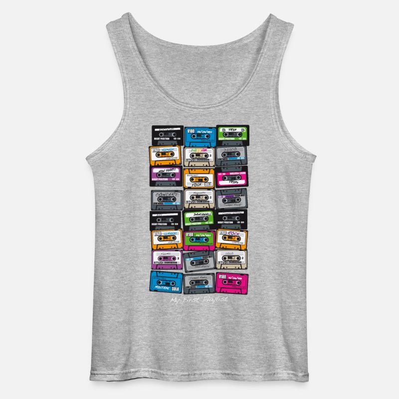 My First Playlist - Gildan Männer Tank Top - Grau meliert