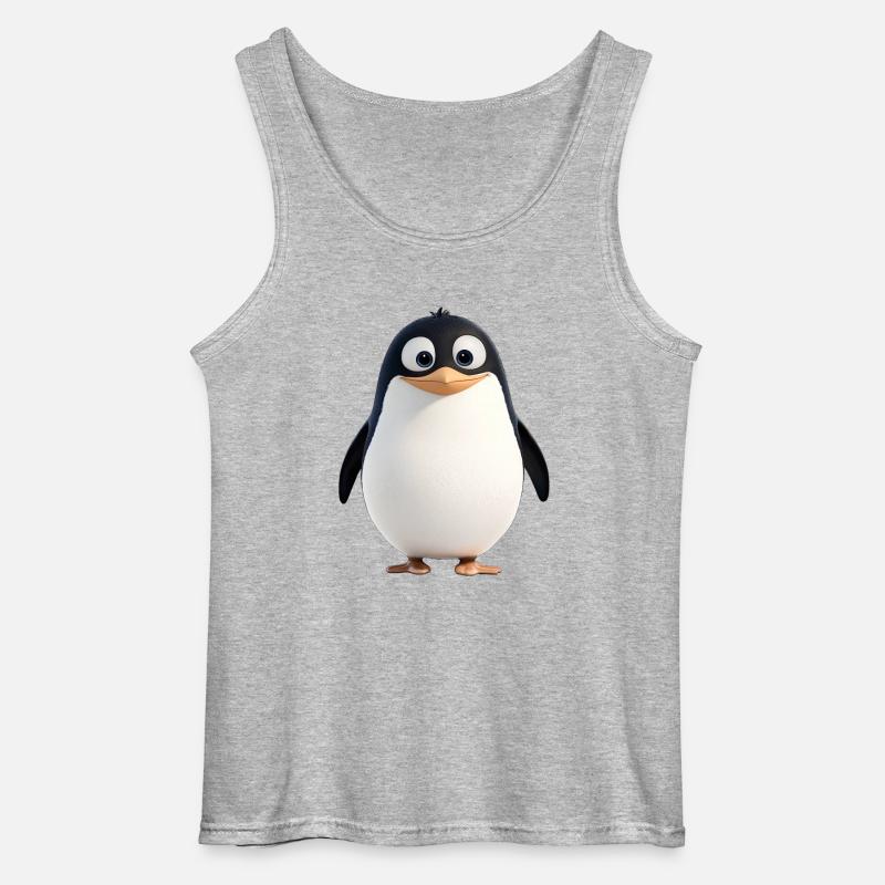 Der Pinguin, ein Frackträger - Gildan Männer Tank Top - Grau meliert