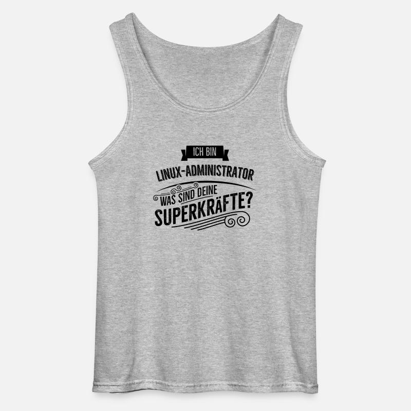 Linux Administrator - Gildan Männer Tank Top - Grau meliert