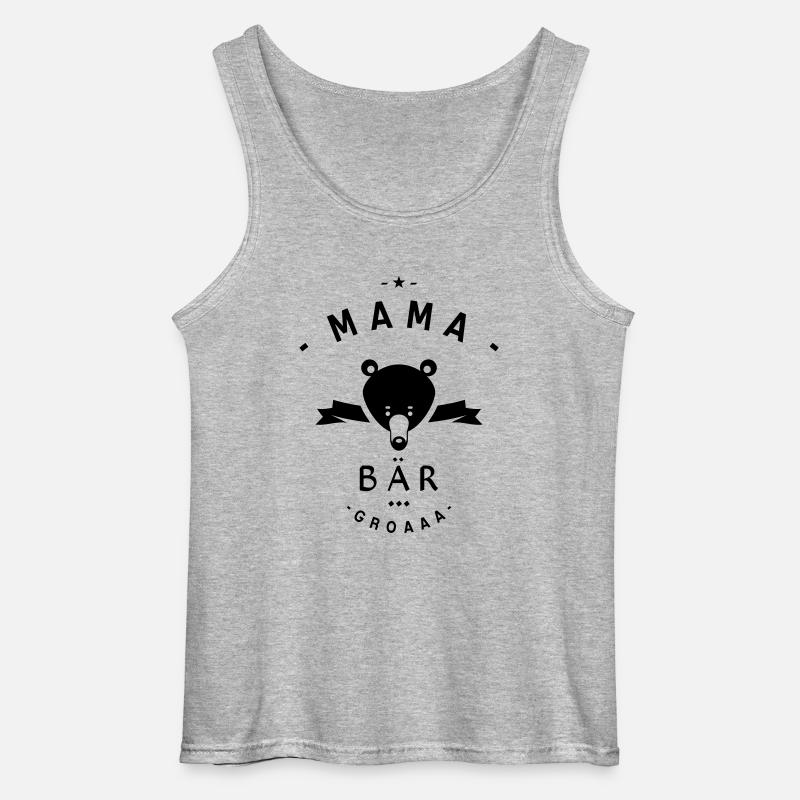 MAMA BÄR - Gildan Männer Tank Top - Grau meliert