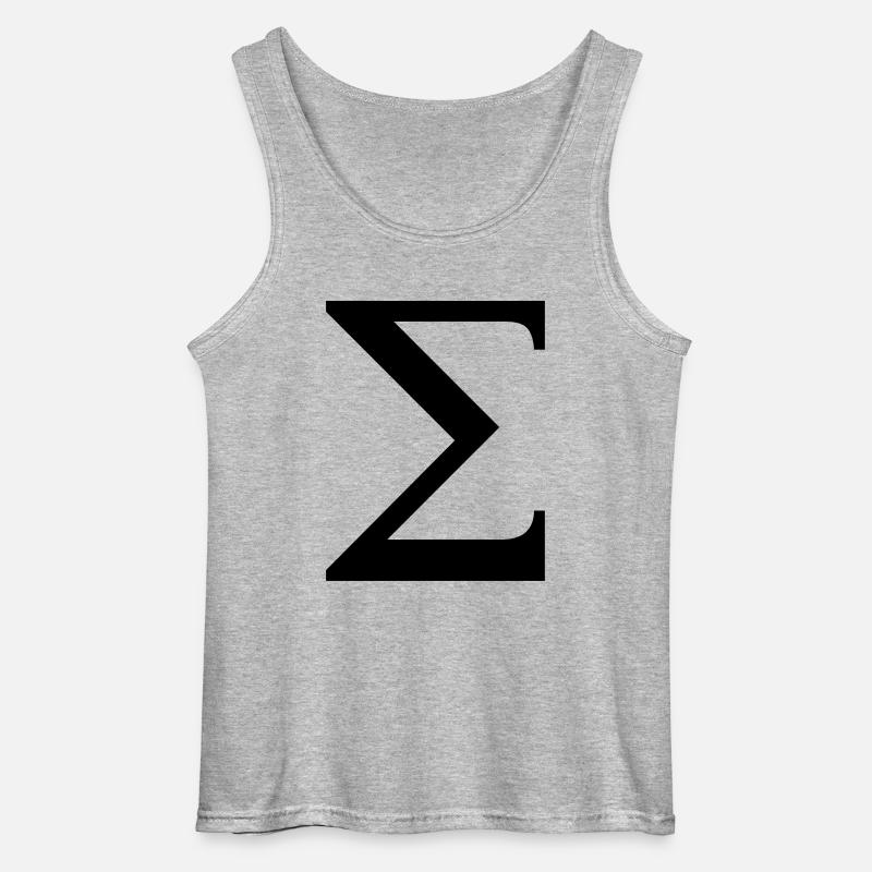 Sigma alfabetet gresk - Gildan singlet for menn - gråmelert