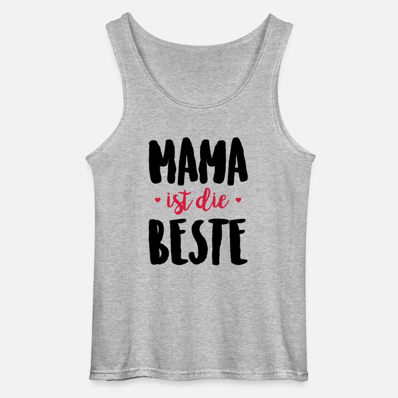 Mama ist die Beste - Gildan Männer Tank Top - Grau meliert