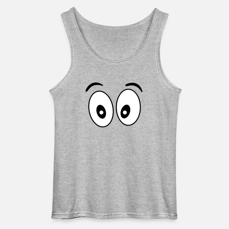 Augen - Gildan Männer Tank Top - Grau meliert