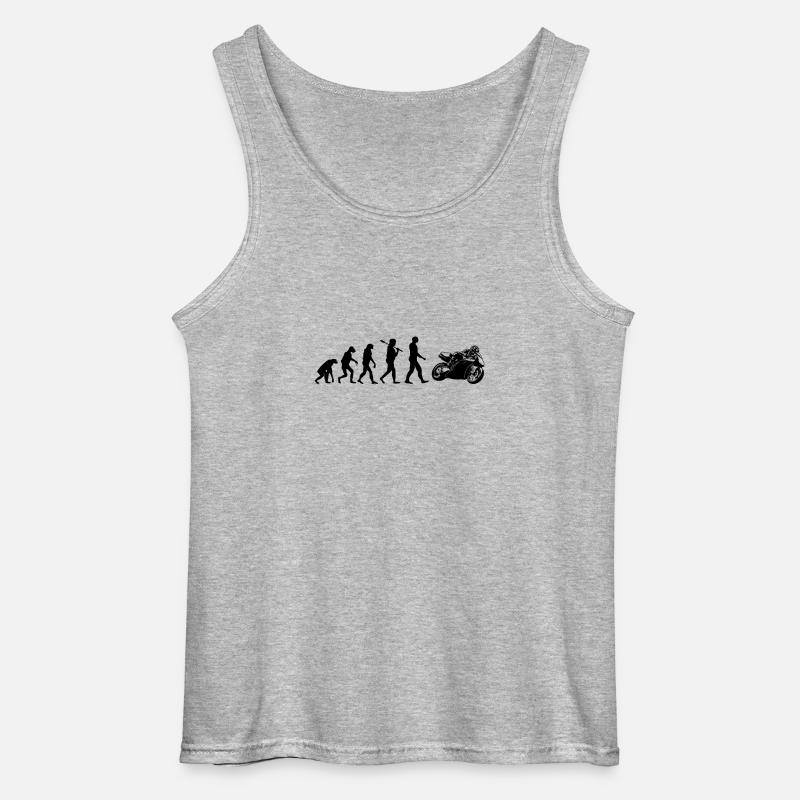 Motorrad Superbike Evolution Geschenk - Gildan Männer Tank Top - Grau meliert