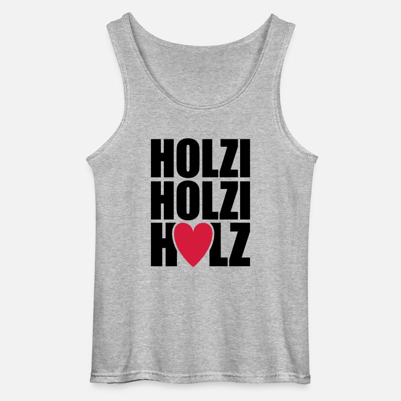 Holzi Holzi Holz - Gildan Männer Tank Top - Grau meliert