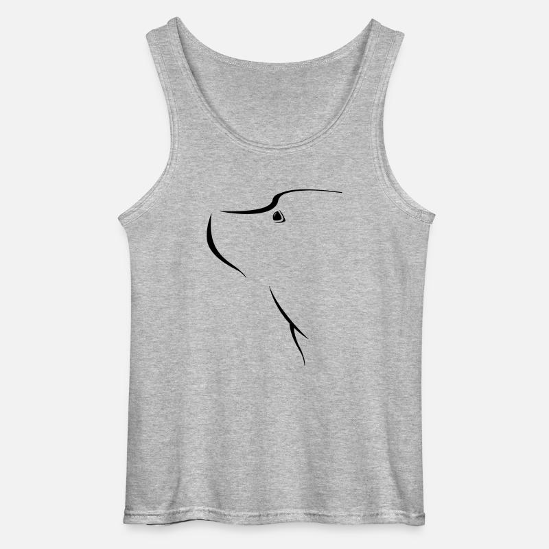 bone - Gildan Männer Tank Top - Grau meliert