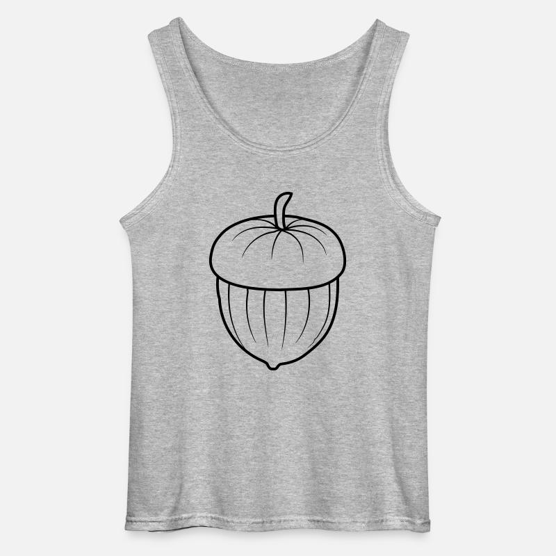 Design Eichel Nuss - Gildan Männer Tank Top - Grau meliert