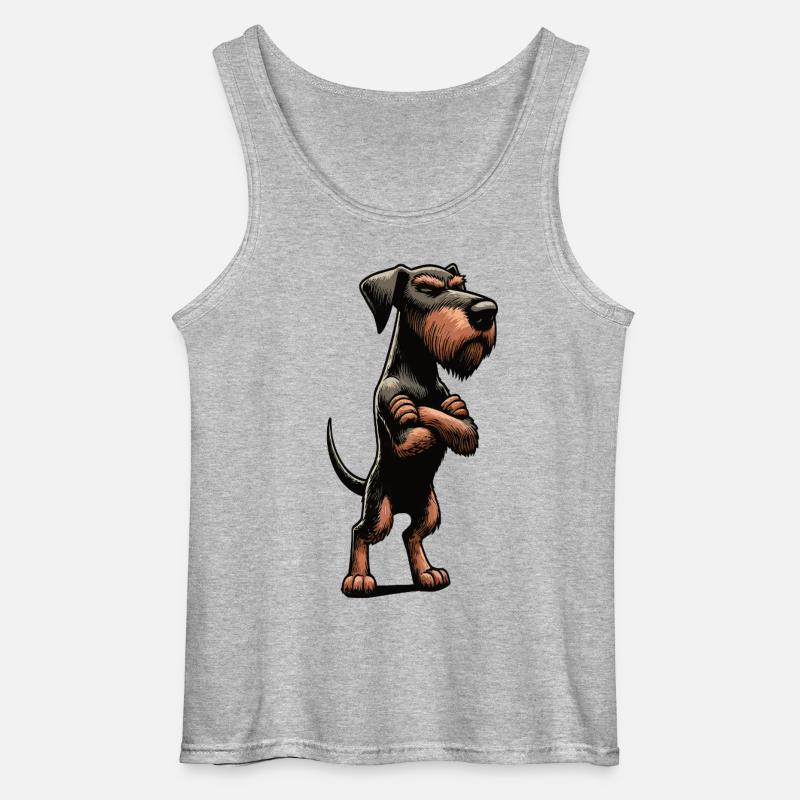 German Wirehaired German Wirehaired Owner - Gildan Men’s Tank Top - sports grey