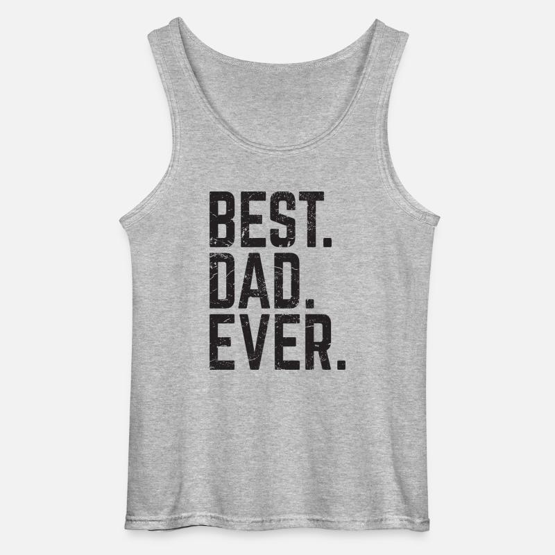 Best Dad Ever - Gildan Männer Tank Top - Grau meliert