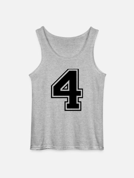4, Four, Four, number, number - Gildan Men’s Tank Top - sports grey