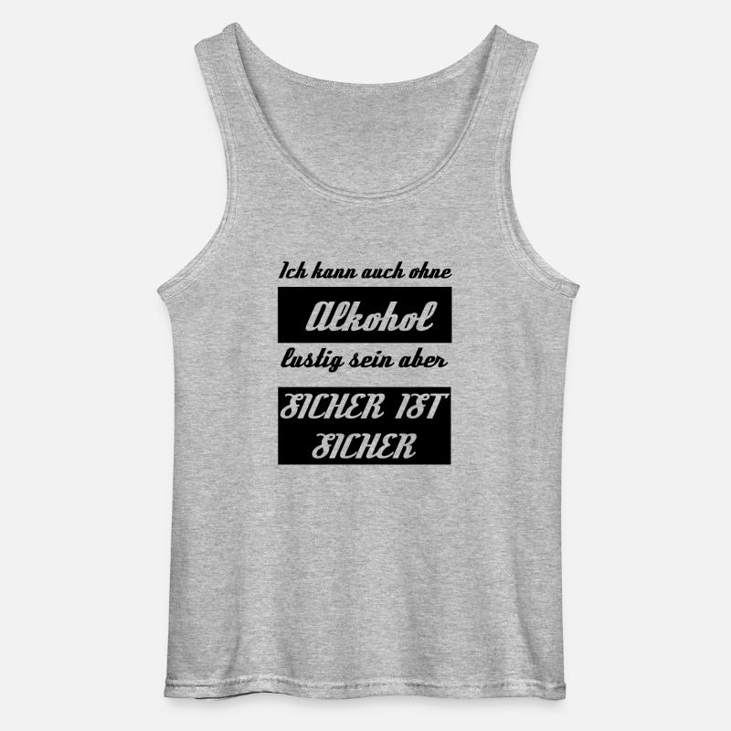 alkohol - Gildan Männer Tank Top - Grau meliert