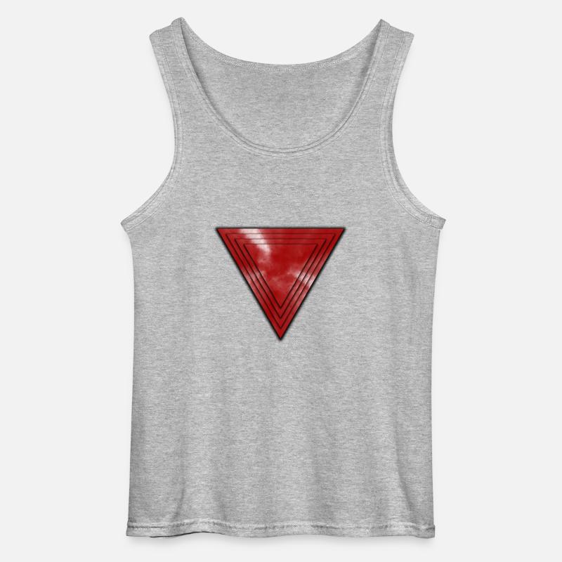Abstrakte Pyramide in Rot - Gildan Männer Tank Top - Grau meliert