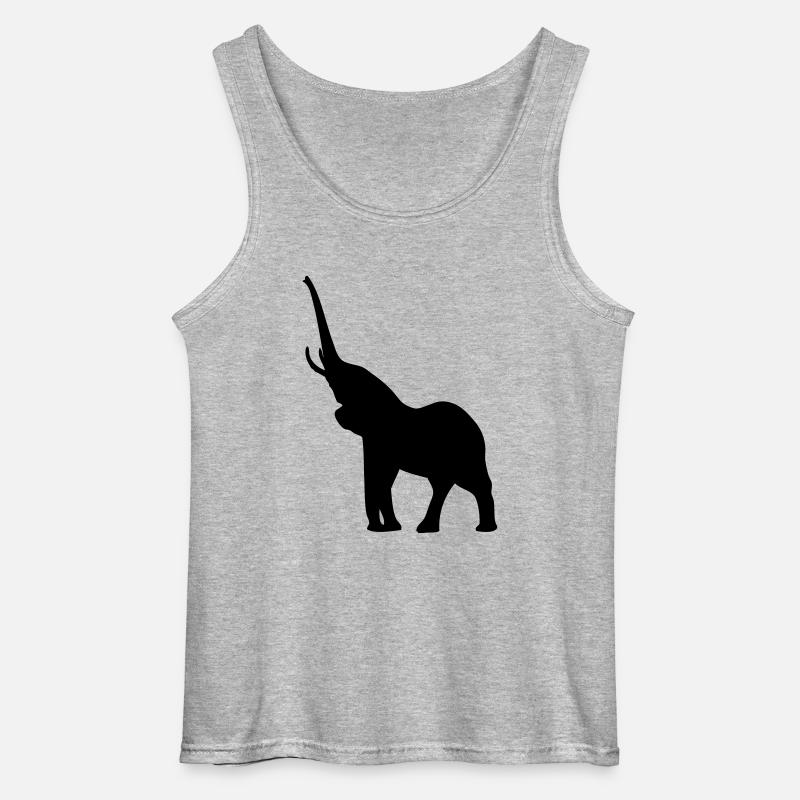 Elephant - Elefant - Gildan Männer Tank Top - Grau meliert