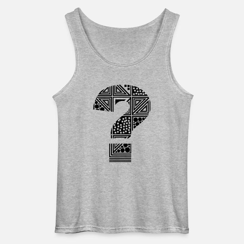 Fragezeichen - Gildan Männer Tank Top - Grau meliert