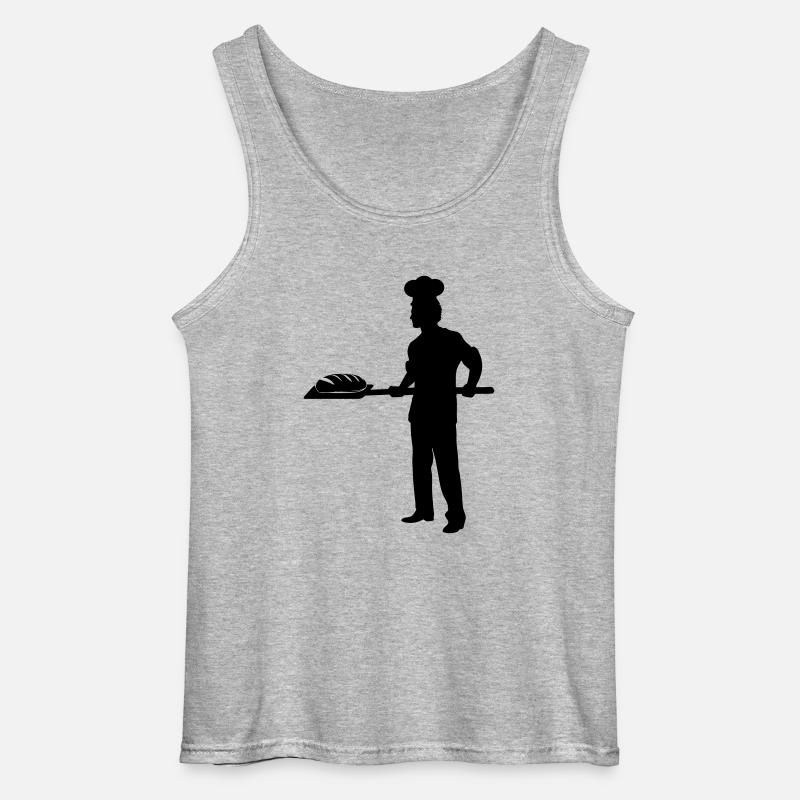 Bäcker - Gildan Männer Tank Top - Grau meliert