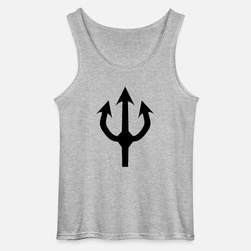 trident devil fork - Débardeur Gildan Homme - gris chiné