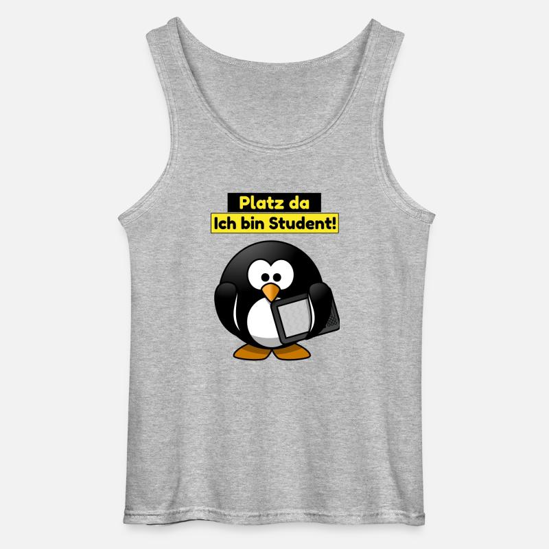 Platz da ich bin Student - Gildan Männer Tank Top - Grau meliert