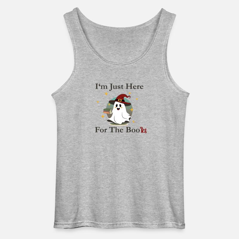 Halloweengeist mit Bücher - Gildan Männer Tank Top - Grau meliert