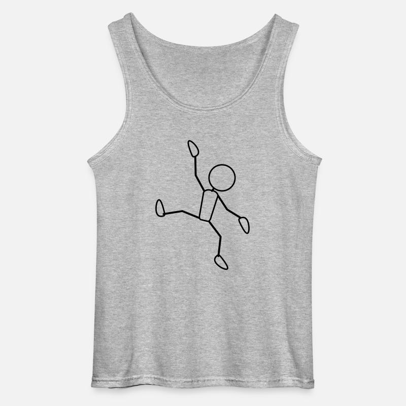 happy_dancing_1c - Gildan Männer Tank Top - Grau meliert