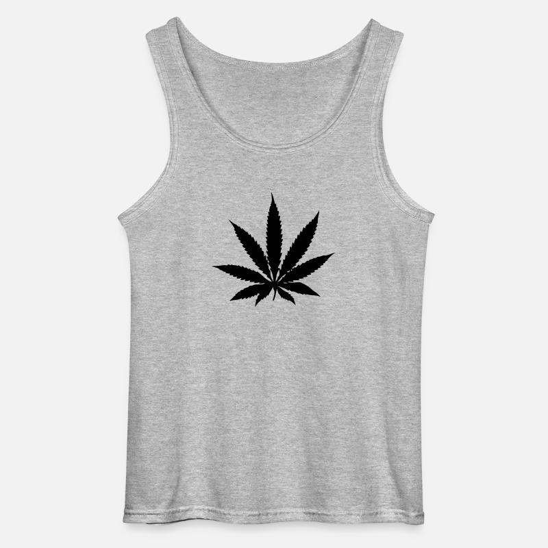 Hanfblatt - Gildan Männer Tank Top - Grau meliert