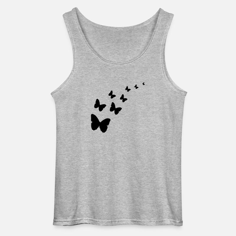 Schmetterlinge - Gildan Männer Tank Top - Grau meliert