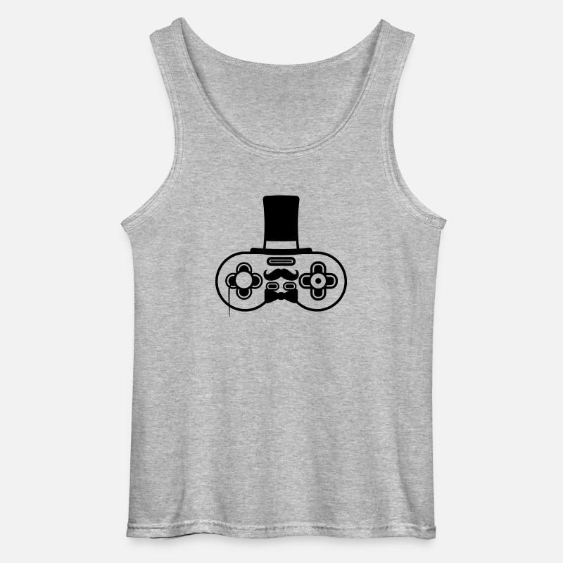 Sir alter Controller Retro - Gildan Männer Tank Top - Grau meliert