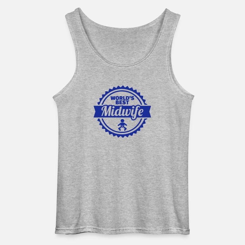 Jordemoder - Gildan tanktop til mænd - gråmeleret