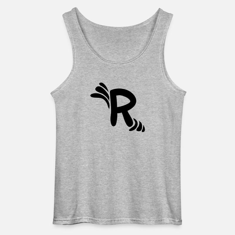 Letter R & Pattern - Gildan Men’s Tank Top - sports grey