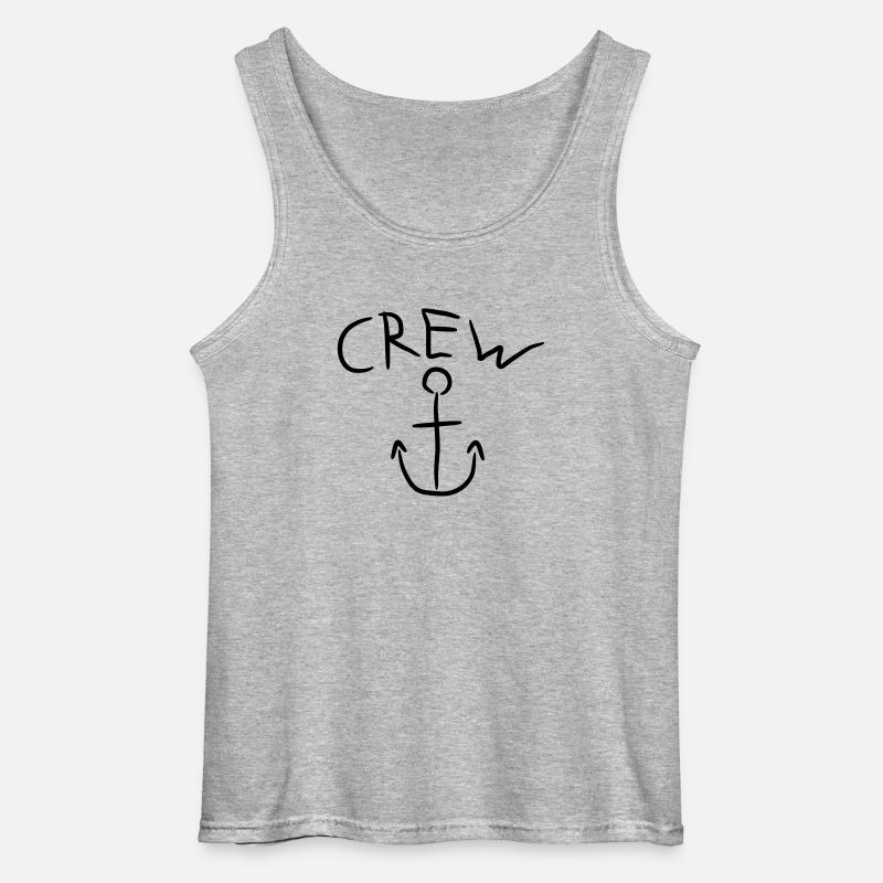 Crew Anchor Comic Logo - Gildan Männer Tank Top - Grau meliert