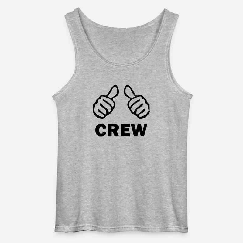 crew - Gildan Männer Tank Top - Grau meliert