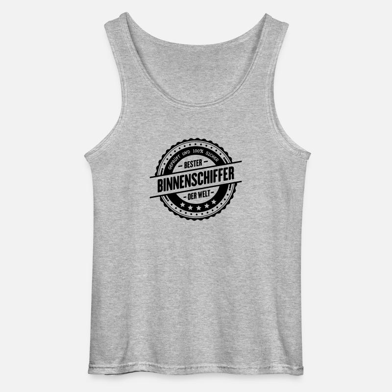Bester Binnenschiffer - Gildan Männer Tank Top - Grau meliert