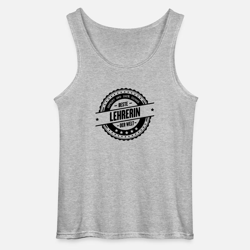 Beste Lehrerin - Gildan Männer Tank Top - Grau meliert