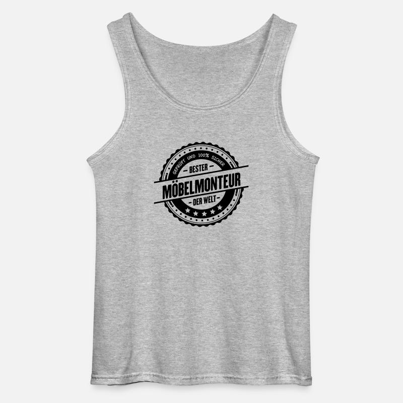 Bester Möbelmonteur - Gildan Männer Tank Top - Grau meliert