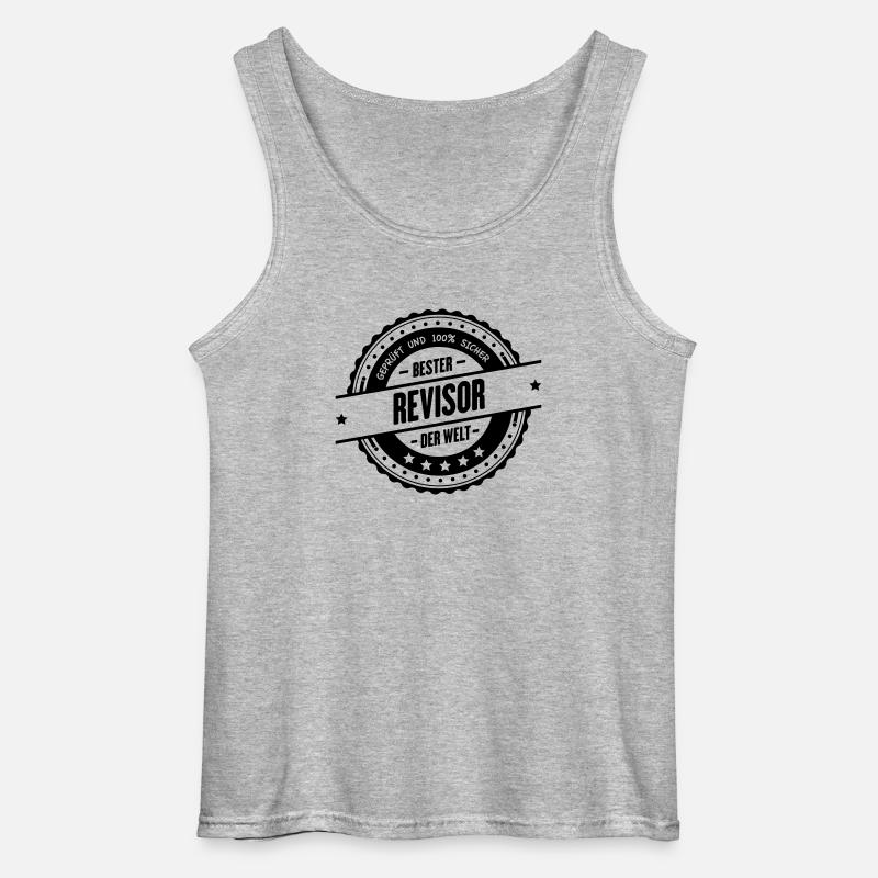 Bester Revisor - Gildan Männer Tank Top - Grau meliert