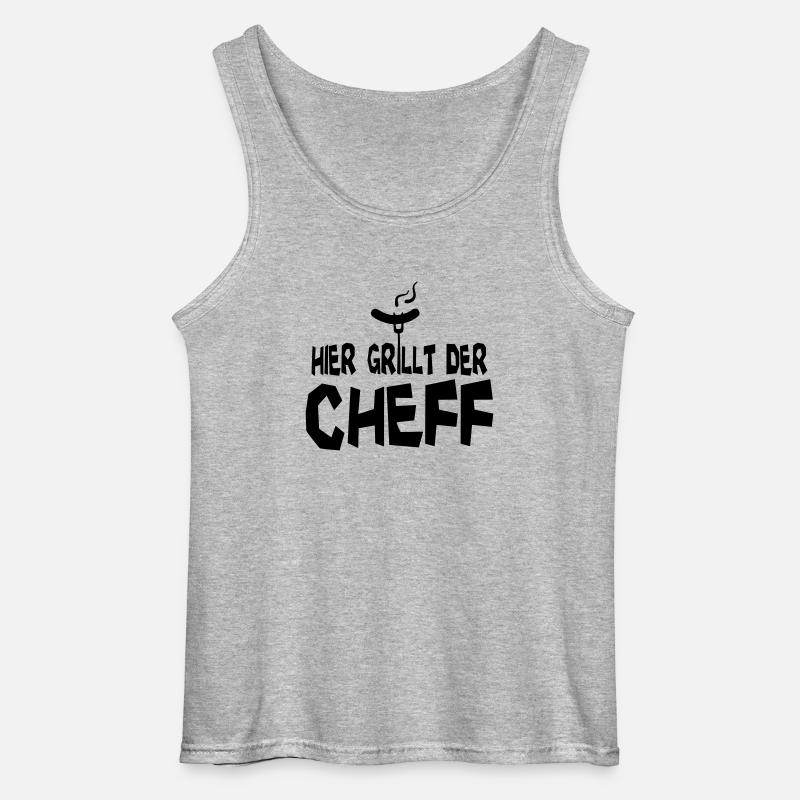 grillcheff - Gildan Männer Tank Top - Grau meliert