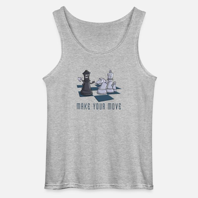 chess_make_your move_11_2016 - Gildan Männer Tank Top - Grau meliert