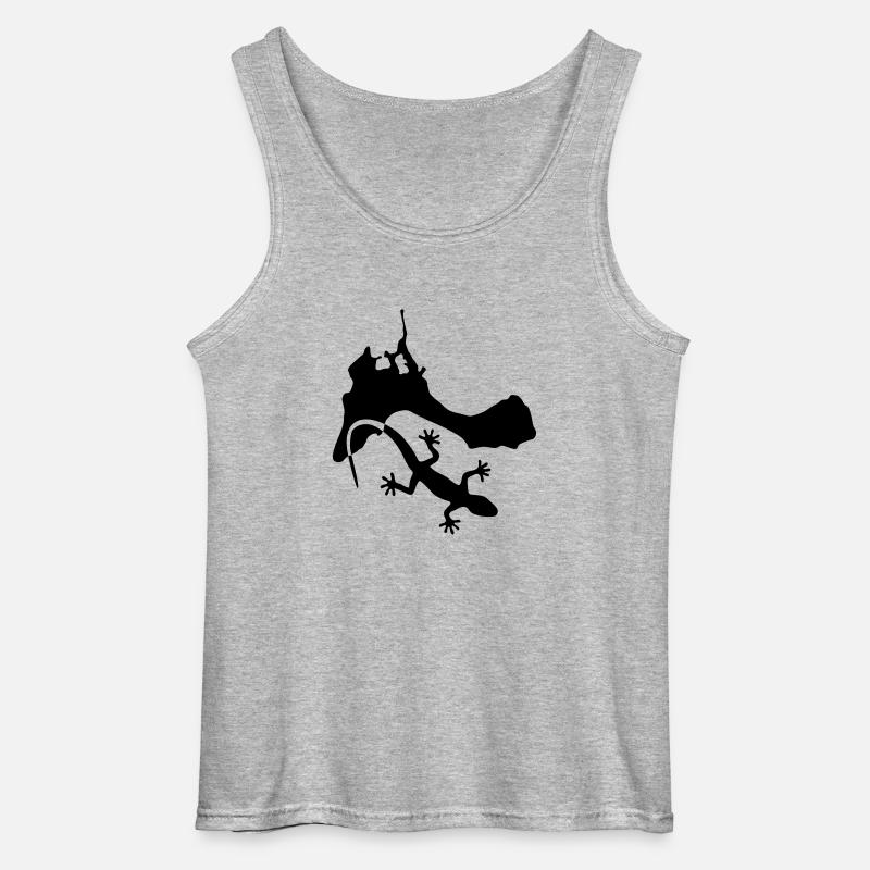 Formentera Gecko - Gildan Männer Tank Top - Grau meliert