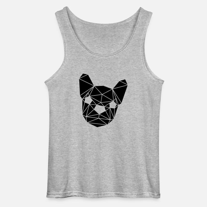 French Bully Poly - Gildan Männer Tank Top - Grau meliert