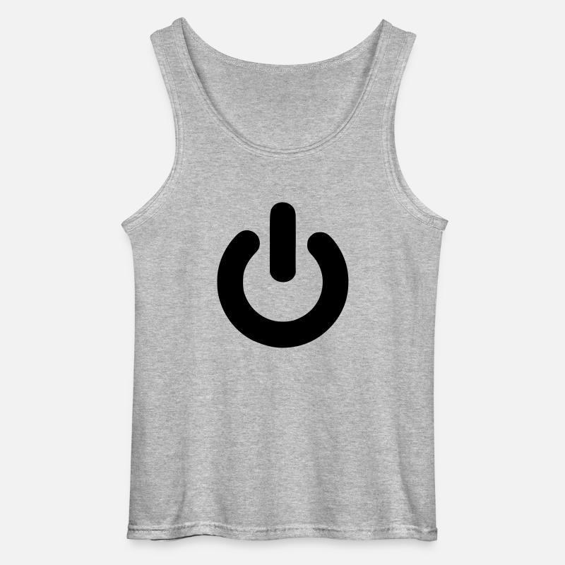 Power - Gildan Männer Tank Top - Grau meliert