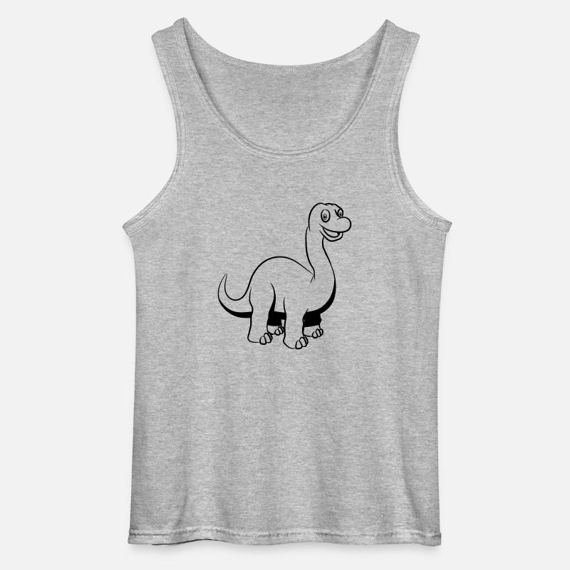 Dinosaur drôle douce - Débardeur Gildan Homme - gris chiné