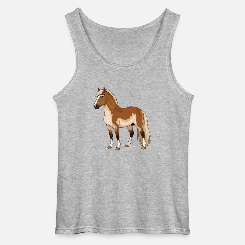 Fjordpferd echt - Gildan Männer Tank Top - Grau meliert