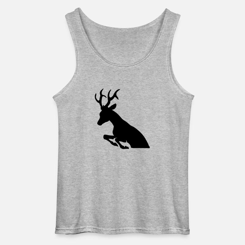 Rehbock - Gildan Männer Tank Top - Grau meliert