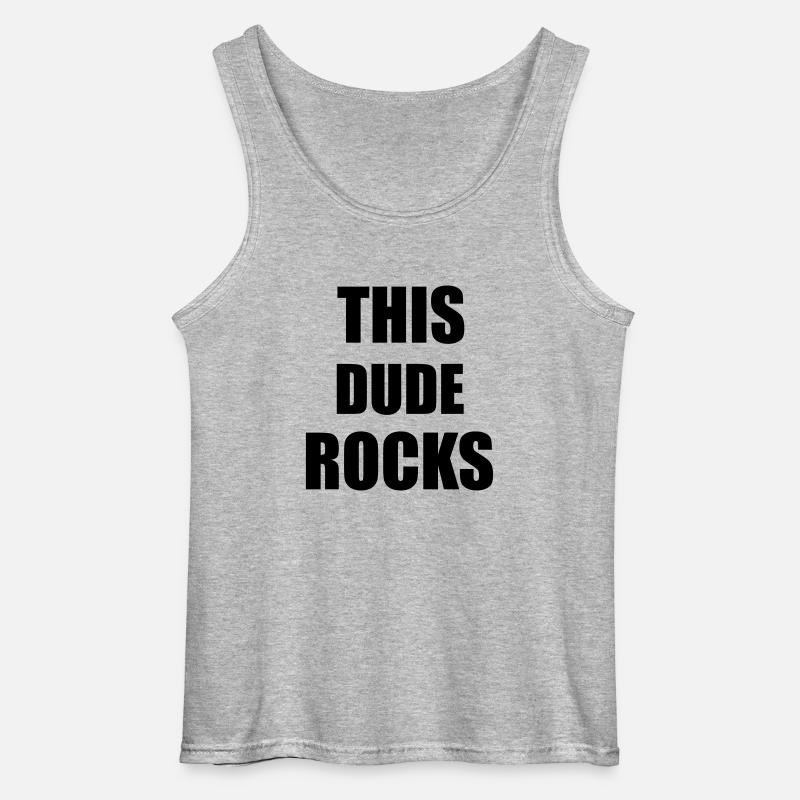 Dude Rocks - Gildan Männer Tank Top - Grau meliert