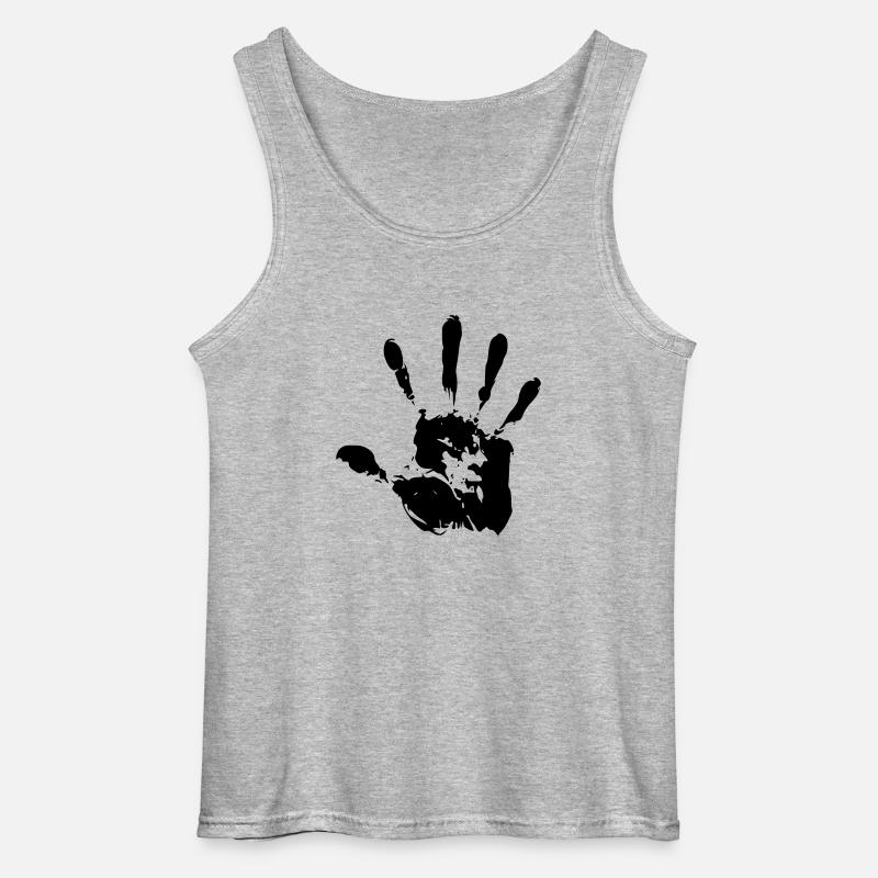 black_hand - Gildan Männer Tank Top - Grau meliert