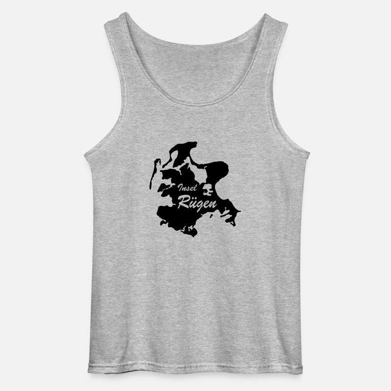 Rügen - Gildan Männer Tank Top - Grau meliert