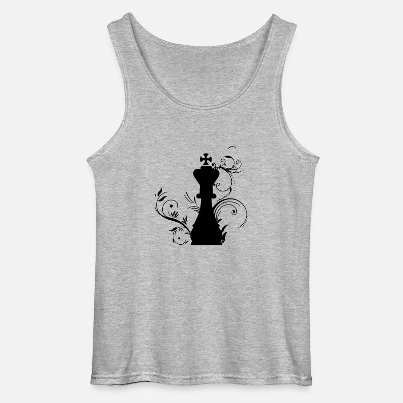 Schach König - Gildan Männer Tank Top - Grau meliert