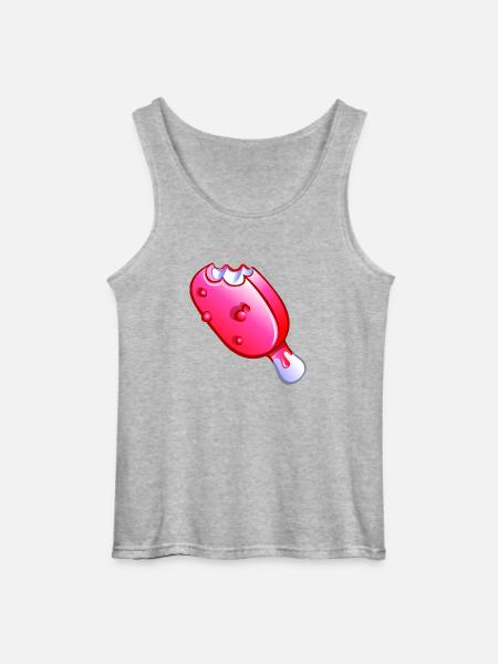 glace fraise kawaii - Débardeur Gildan Homme - gris chiné